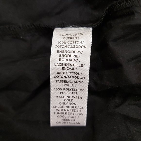 Ann Taylor Loft Off The Shoulder Blouse Black Womens Size Small - Picture 7 of 7